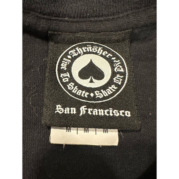 Thrasher Men's Graphic Logo Black Short Sleeve Summer T-Shirt Medium - Picture 3 of 4